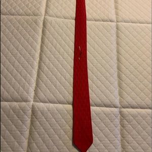 Vintage Wembley Silk Skinny Neck Tie red Patterned